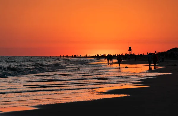 Belo Pôr Sol Praia — Fotografia de Stock