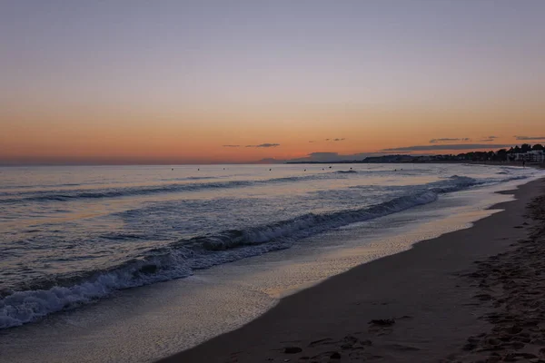 Belo Pôr Sol Sobre Mar — Fotografia de Stock