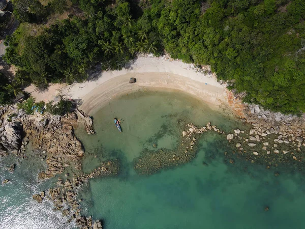 Antenn Utsikt Över Den Vackra Tropiska Stranden Thailand — Stockfoto