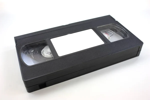 Oude Retro Cassette Tape Witte Achtergrond — Stockfoto