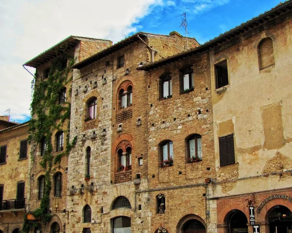 Italien Sizilien Toskana Siena Sicht Straße Alt Mittelalterlich Rom — Stockfoto