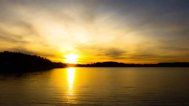 Beautiful Sunset Sky Clouds Sea — Stock video