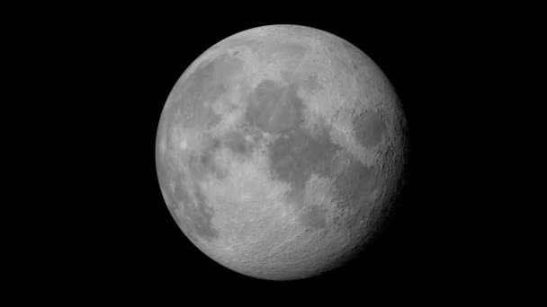 Luna Planeta Lunar Astronomía Noche Vista — Vídeos de Stock