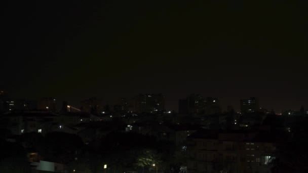 Νυχτερινή Άποψη Της Πόλης Της Πρωτεύουσας Του Ισραήλ — Αρχείο Βίντεο