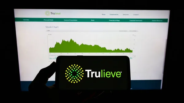 Trulieve Logo Smartphone Screen Computer Monitor — Stock Photo, Image