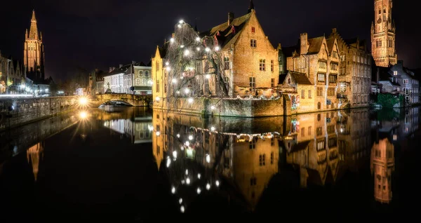 Noční Pohled Město Stockholm Švédštině — Stock fotografie