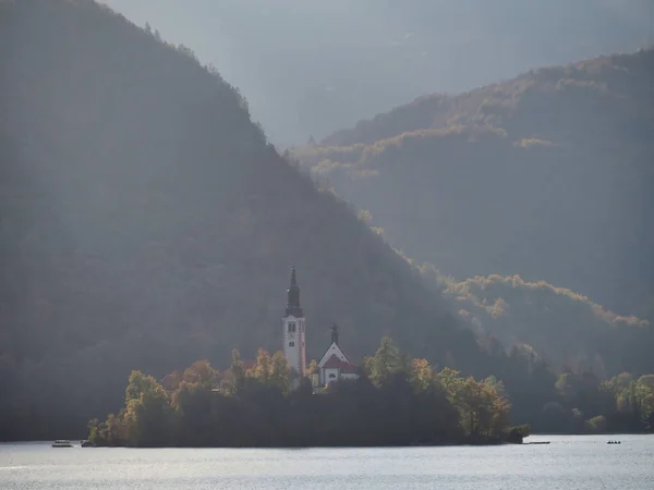 Prachtig Landschap Van Meer Bloedde Slovenia — Stockfoto