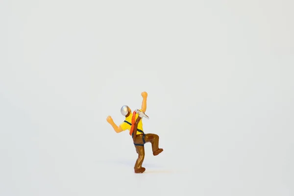 Persone Miniatura Uomo Donna Abito Giocattolo Una Figura Cane — Foto Stock