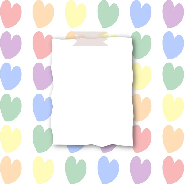 Blank White Note Paper Sticky Tape Copy Space Place Text — 스톡 사진