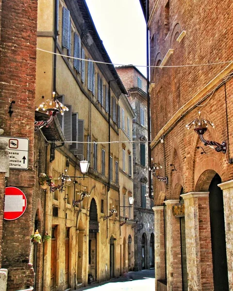 Florence Itália Circa Setembro 2019 Cidade Velha Cidade Siena Toscana — Fotografia de Stock