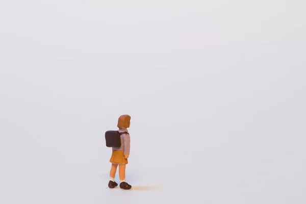 Miniature People Man Woman Form Paper Bag — Stockfoto