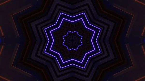 Візуалізація Абстрактного Наукового Фону Геометричними Формами Темно Фіолетовими Світлодіодними Ліхтарями — стокове фото