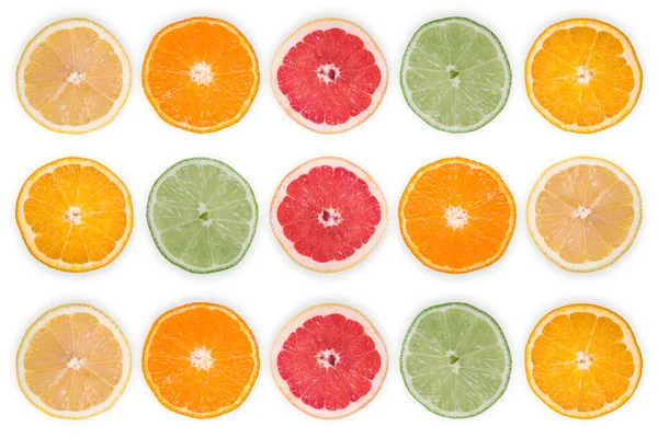 白を基調とした柑橘系の新鮮な果物 — ストック写真