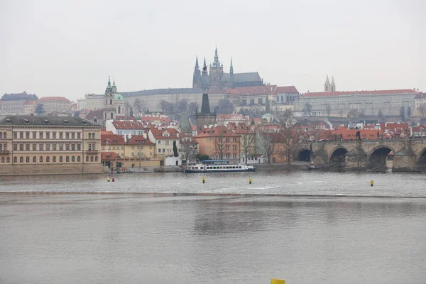 Prague République Tchèque Septembre 2019 Vue Sur Rivière Vltava Dans — Photo