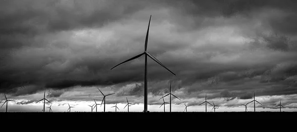 Éolienne Dans Ciel — Photo