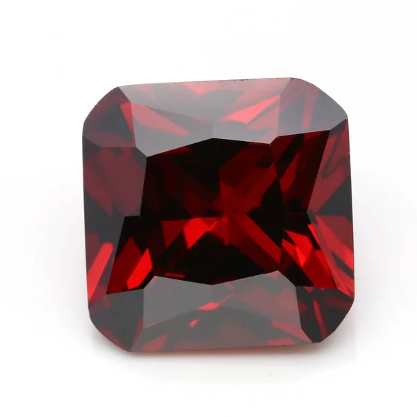 Illustratie Van Een Rode Gele Diamant Geïsoleerd Een Witte Achtergrond — Stockfoto