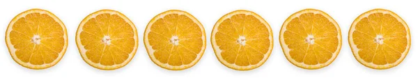 Una Hermosa Ilustración Rebanadas Naranja Aisladas Sobre Fondo Blanco —  Fotos de Stock