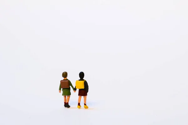 Miniature People Concept Friendship Relationship — Stok fotoğraf