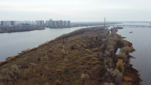 Aerial View Kyiv City Ukraine — Stok video