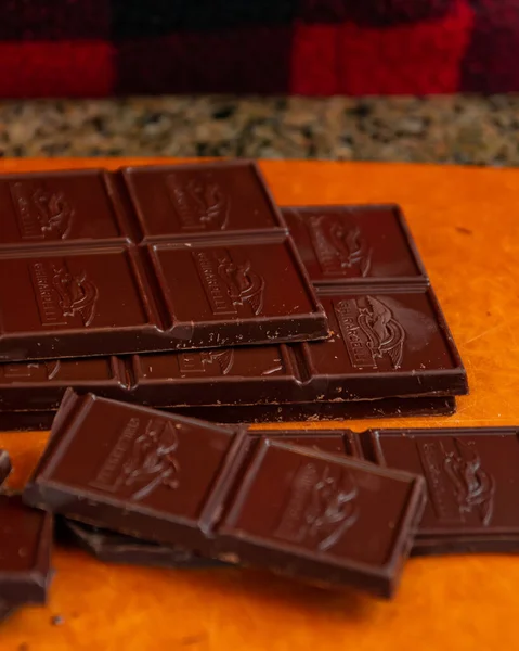 Close Barras Chocolate — Fotografia de Stock