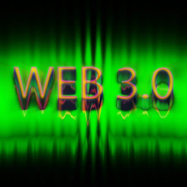 Green Digital Background Effect Glowing Text Web — Stock fotografie