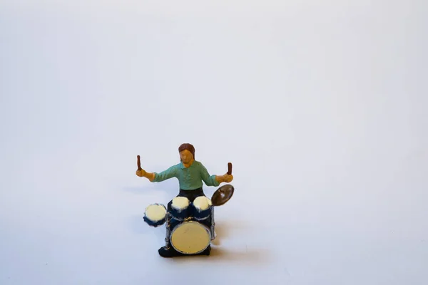 Man Toy Figure White Background —  Fotos de Stock