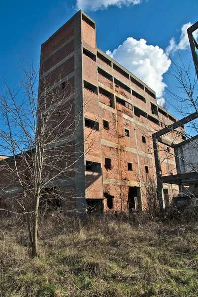 Sırbistan Loznica Kentindeki Yıkılmış Viskoz Fabrikası Bir Zamanlar Lider Güçlü — Stok fotoğraf