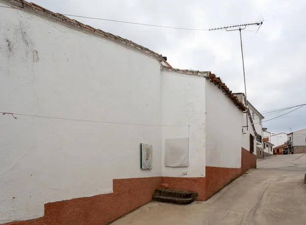 Oliva Plasencia Spain April 2021 Two Old Sheet Covered Windows — Foto Stock