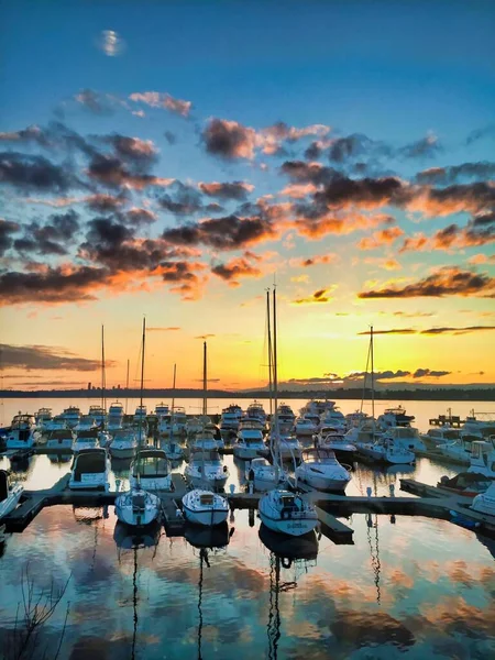 Pôr Sol Sobre Mar — Fotografia de Stock