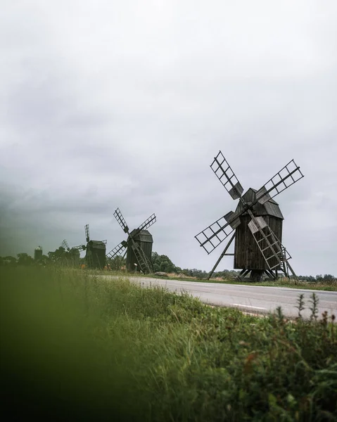 Väderkvarnar Fältet — Stockfoto