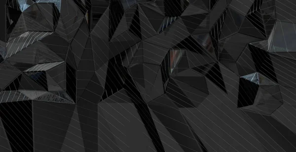 Una Ilustración Fondo Abstracto Mosaico Poligonal Oscuro —  Fotos de Stock