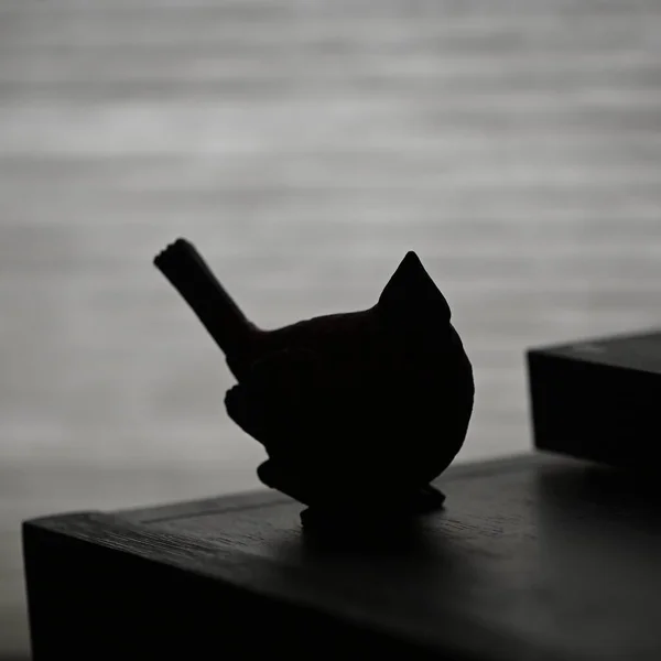 Чорний Чай Чашка Кави Дерев Яному Столі — стокове фото