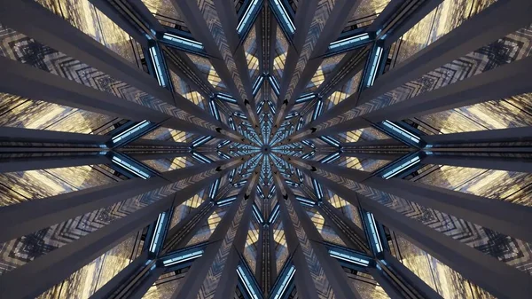 Abstraktní Kaleidoskopický Symetrický Obrazec Geometrické Pozadí — Stock fotografie