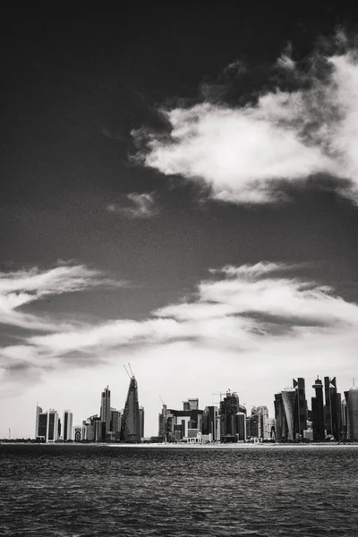 Nova Iorque Skyline Cidade Com Arranha Céus Nuvens — Fotografia de Stock