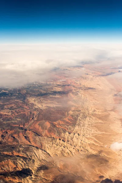 Воздушный Вид Небо Облака Горах — стоковое фото