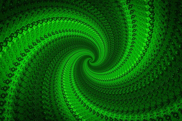 Abstract Spiral Swirl Background Bubbles Green Tones — Zdjęcie stockowe