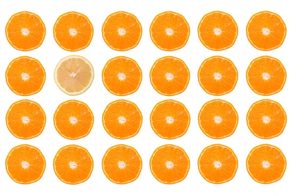 Pomerančové Plátky Izolované Bílém Pozadí — Stock fotografie