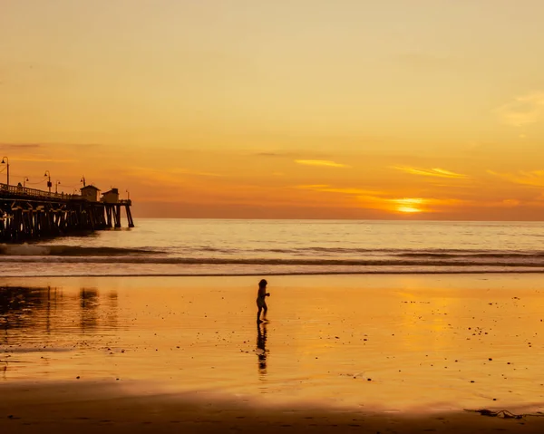 Pôr Sol Praia — Fotografia de Stock