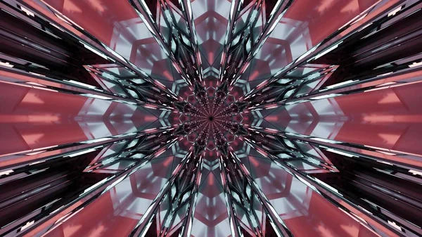 Abstract Caleidoscopisch Symmetrisch Patroon Decoratieve Caleidoscoop Uurwerk Geometrische Cirkel Ster — Stockfoto