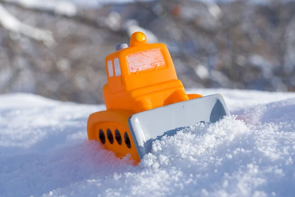 Toy Car Snow — Stock Photo, Image