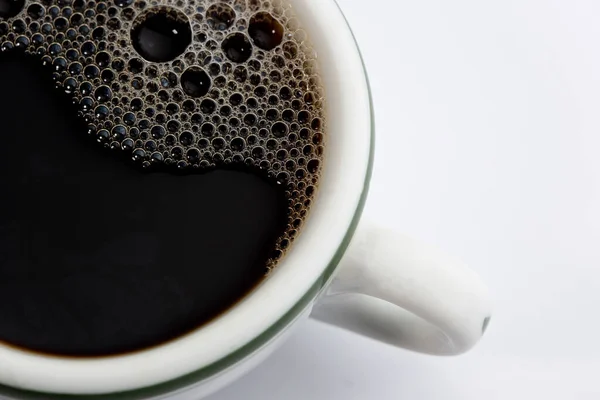 Чорна Чашка Кави Білому Тлі — стокове фото
