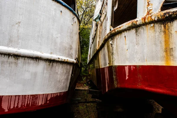 Viejo Barco Oxidado Puerto — Foto de Stock