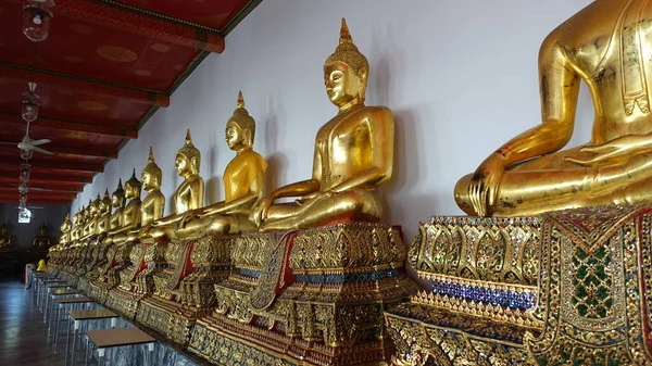 Zlatá Socha Buddhy Wat Pho Bangkok Thailand — Stock fotografie