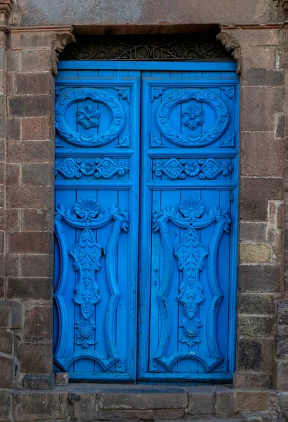 Old Wooden Door Window — Stock Photo, Image