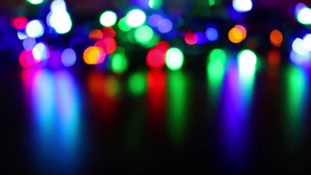 Christmas Lights Onscherpe Achtergrond — Stockvideo