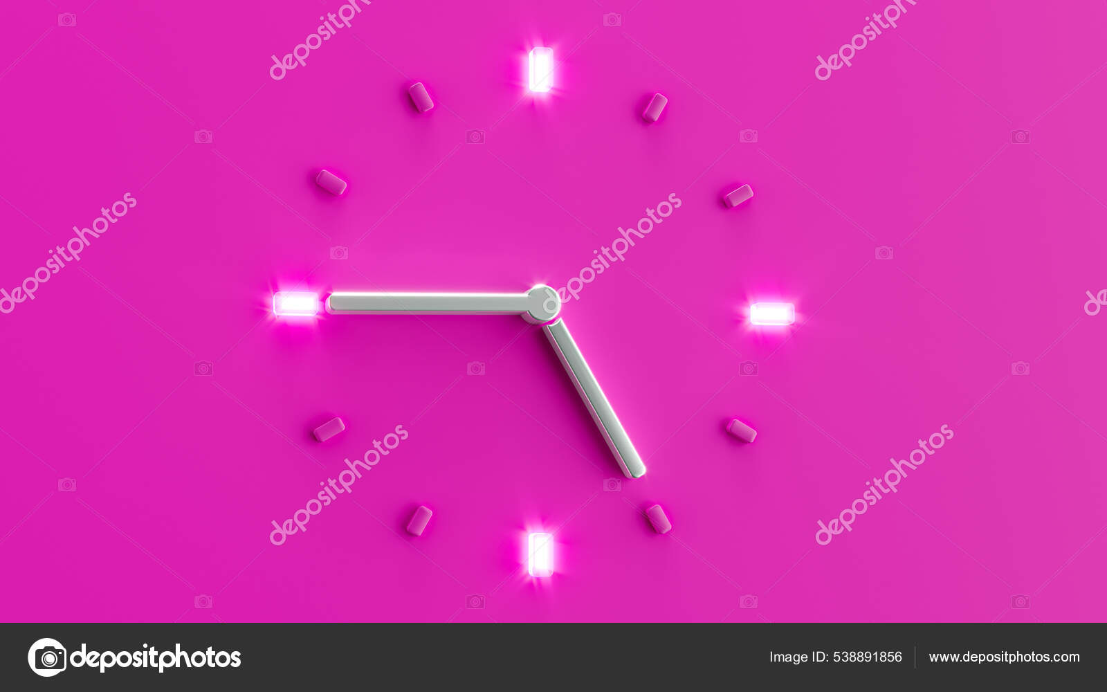 Tiempo Reloj Rosa Minutos Las Punto Aguja Plata Luz Línea — Foto