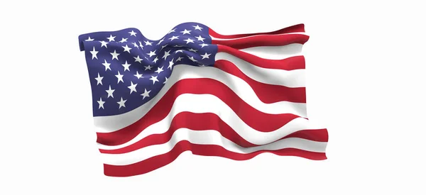 Illustration Flag United States Isolated White Background — Zdjęcie stockowe