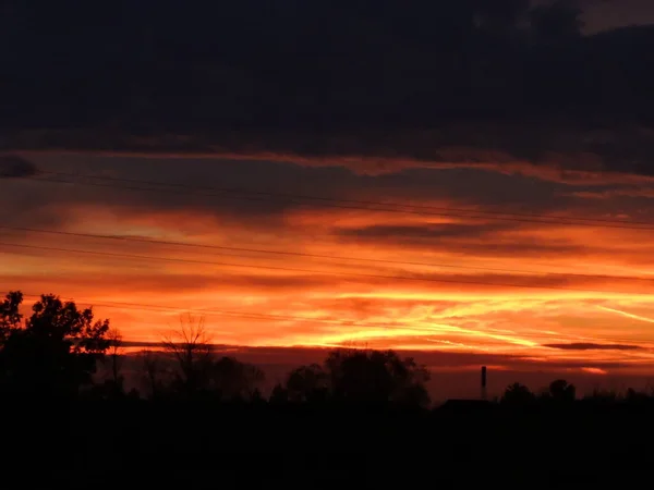 Magnifique Coucher Soleil Sur Mer — Photo