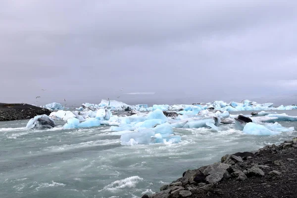 Hermoso Paisaje Formaciones Hielo Iceland Orilla Del Mar —  Fotos de Stock