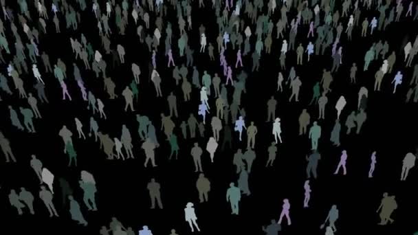 Imágenes Animación Multitud Varias Personas — Vídeos de Stock